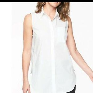Athleta soma shell top white new small